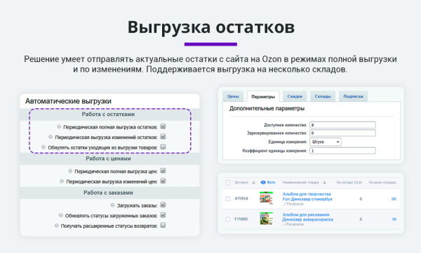 интеграция с ozon (озон) по api. цены, остатки, заказы, статусы, акты в bitrix.g-i-t.ru