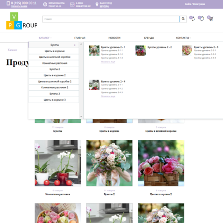 pvgroup.flower - интернет магазин цветов, комнатных растений начиная со старта с конструктором 60152 в bitrix.g-i-t.ru