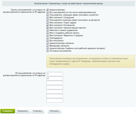 контроль доступа по ip в bitrix.g-i-t.ru