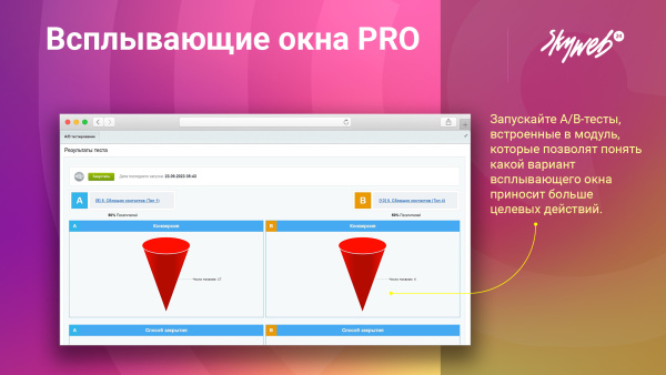 всплывающие окна pro. гибкие условия показа рекламы и акций, 12 типов баннеров, 30+ готовых шаблонов в bitrix.g-i-t.ru