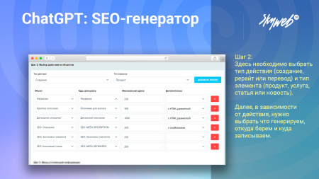 chatgpt openai: массовый seo генератор текста, описаний, meta тегов. 2 режима работы, proxy, gpt-4o в bitrix.g-i-t.ru