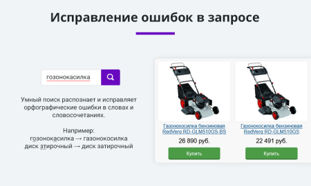умный поиск с исправлением ошибок и опечаток, подсказками, настройкой области поиска и приоритетов в bitrix.g-i-t.ru