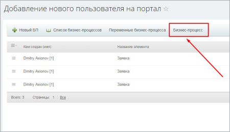 бизнес-процесс "добавление нового сотрудника на портал" в bitrix.g-i-t.ru