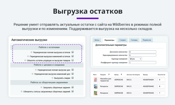 интеграция с wildberries (вайлдберриз) по api. карточки товара, остатки, цены, заказы, поставки в bitrix.g-i-t.ru