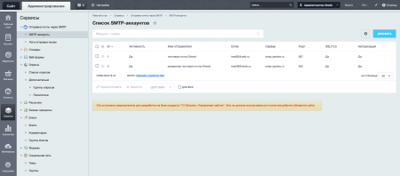 Отправка почты через внешний SMTP