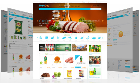 everyday: продукты питания, бытовая химия, товары на каждый день. готовый шаблон на битрикс в bitrix.g-i-t.ru
