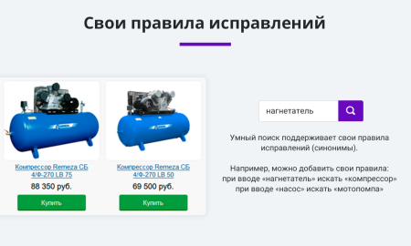 умный поиск с исправлением ошибок и опечаток, подсказками, настройкой области поиска и приоритетов в bitrix.g-i-t.ru