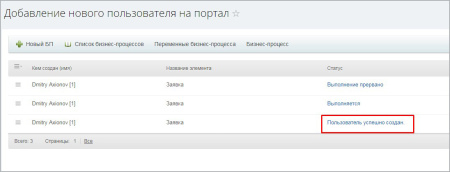 бизнес-процесс "добавление нового сотрудника на портал" в bitrix.g-i-t.ru
