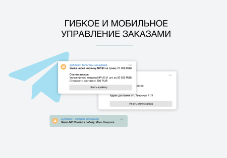 дубовой: телеграм менеджер - обработка заказов через телеграм в bitrix.g-i-t.ru
