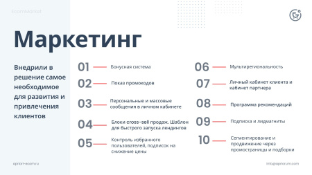 apriori.ecommarket: интернет-магазин c конструктором настроек и расширенный маркетинговый функционал в bitrix.g-i-t.ru