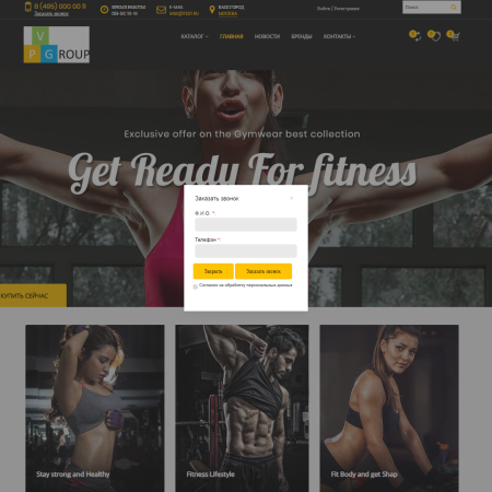 pvgroup.sport - интернет магазин товаров для спорта. начиная со старта с конструктором - №60157 в bitrix.g-i-t.ru